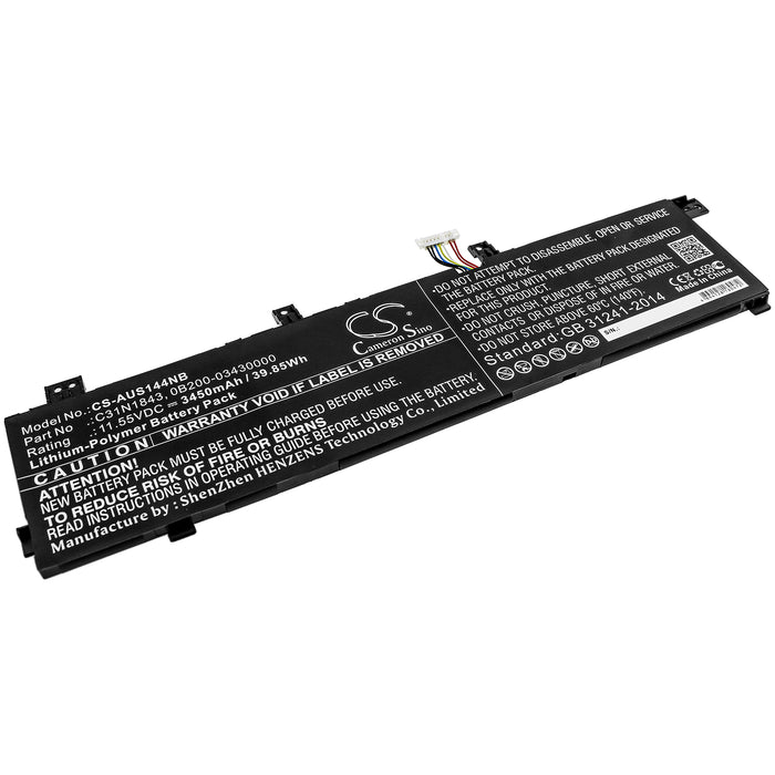 CS-AUS144NB : Battery for Asus VivoBook S14 S432FL-78AM5SB1, VivoBook S15 S532FA-BN012T, VivoBook S15 S532FA-BN086T and others - Replaces Asus C31N1843, 0B200-03430000