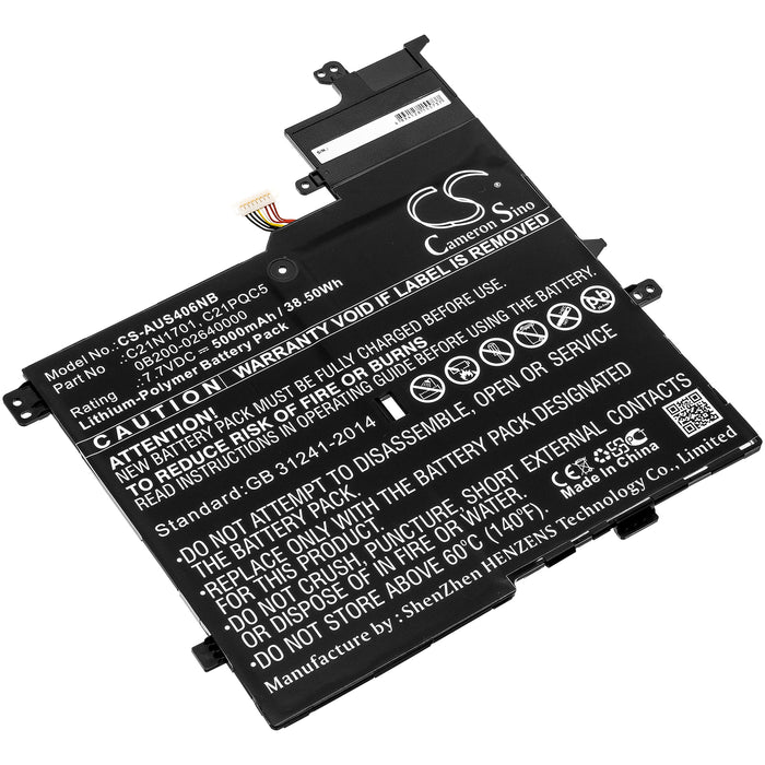 CS-AUS406NB : Battery for Asus VivoBook S14 S406UA-BV021T, S406UA-BM231T, VivoBook S14 S406UA-GS8202T and others - Replaces Asus C21N1701, C21PQC5, 0B200-02640000