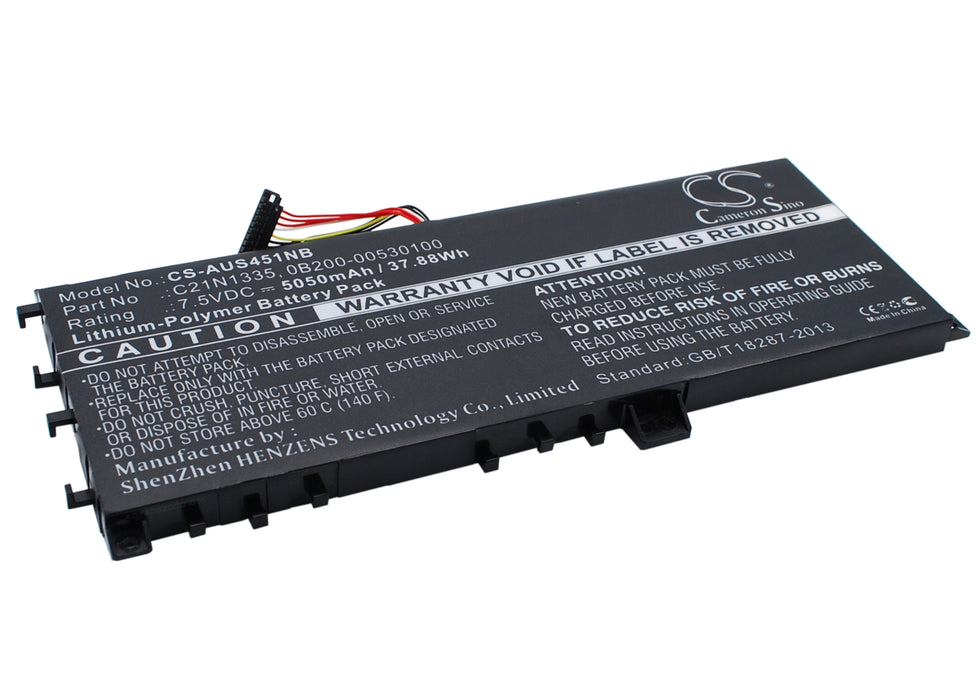 CS-AUS451NB : Battery for Asus VivoBook S451, VivoBook S451LA, VivoBook S451LB and others - Replaces Asus C21N1335, 0B200-00530100