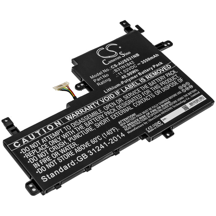 CS-AUS531NB : Battery for Asus VivoBook S15 S531FA-EJ003T, VivoBook S15 S531FA-EJ188T, VivoBook S15 S531FL-EJ154T and others - Replaces Asus B31N1842, 0B200-03440000