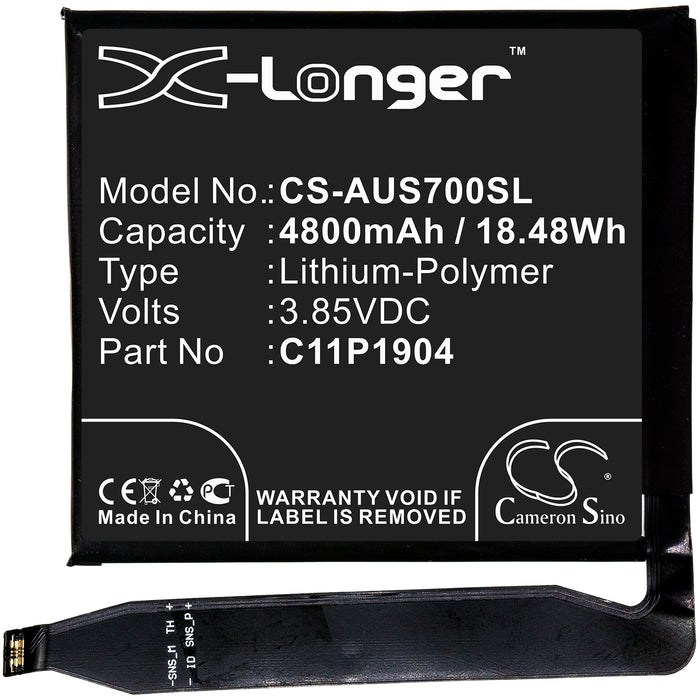 CS-AUS700SL : Battery for Asus ZenFone 7, ZenFone 7 Pro, ZS670KS and others - Replaces Asus C11P1904, 0B200-03740200