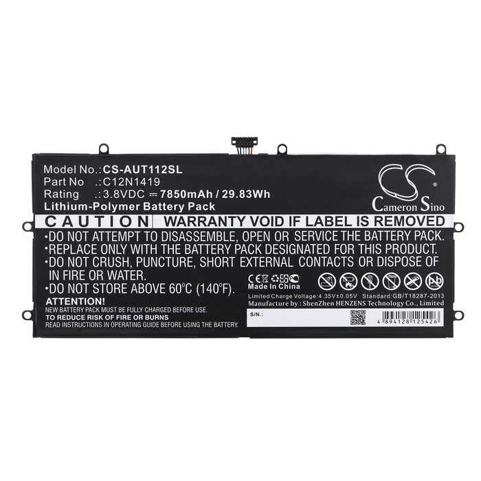 CS-AUT112SL : Battery for Asus Transformer Book T100 Chi, Transformer Book T100CHI-FG003B - Replaces Asus C12N1419, 0B200-01300200