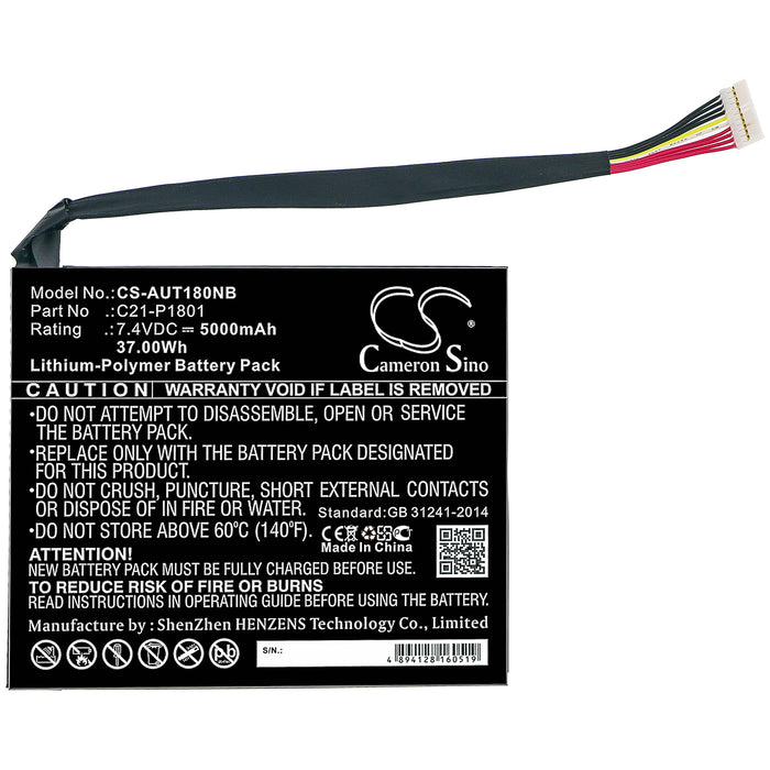 CS-AUT180NB : Battery for Asus Transformer AiO P1801 Tablet PC, AP180C, P18Y23 and others - Replaces Asus C21-P1801, 0B200-00200200