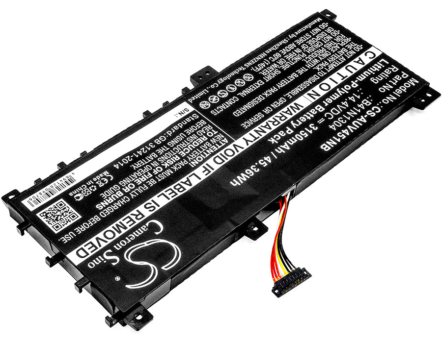 CS-AUV451NB : Battery for Asus VivoBook V451LA, VivoBook V451LA-DS51T - Replaces Asus B41N1304, 0B200-00530000, B41BK4G