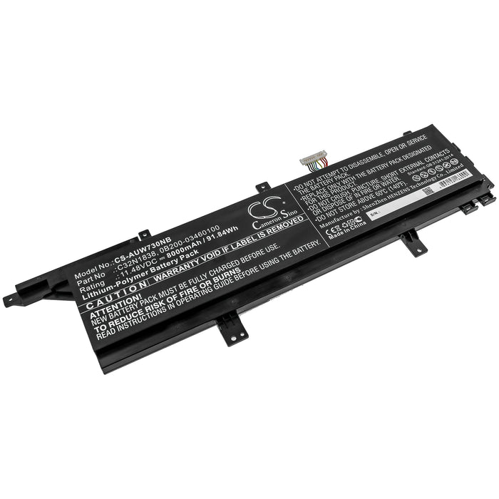 CS-AUW730NB : Battery for Asus ProArt StudioBook Pro X W730G5T-H8052R, ProArt StudioBook Pro X W730G5T-H8050T, W730G5T-AV011T and others - Replaces Asus C32N1838, 0B200-03460100