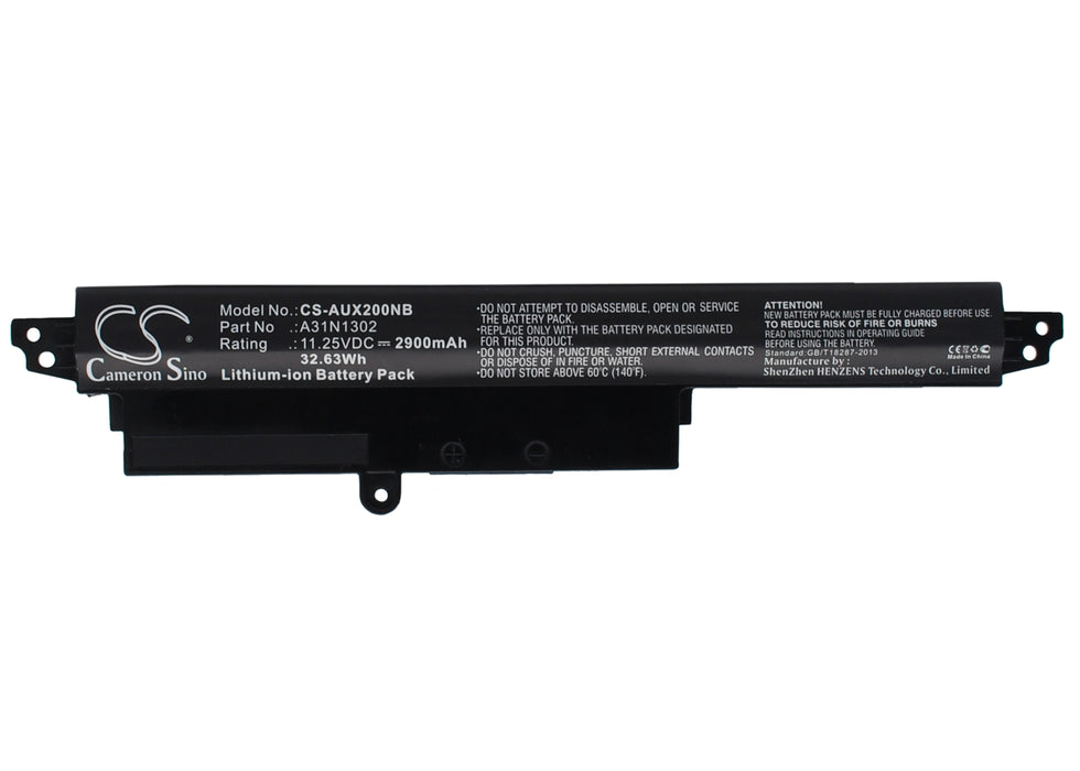 CS-AUX200NB : Battery for Asus VivoBook X200CA, VivoBook F200CA, VivoBook X200MA and others - Replaces Asus A31N1302, 1566-6868, 0B110-00240100E and others