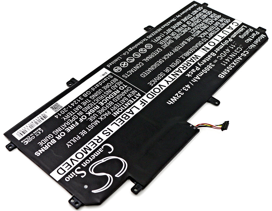 CS-AUX305NB : Battery for Asus U305CA6Y30, U305F 13.3 inch, U305FA5Y10 and others - Replaces Asus C31N1411, 0B200-01180000