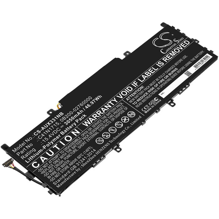 CS-AUX331NB : Battery for Asus UX331UAL-1D, Zenbook UX331UN-EG080T, Zenbook UX331UN-C4136R and others - Replaces Asus C41N1715, 0B200-02760000