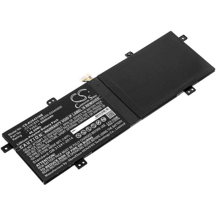 CS-AUX431NB : Battery for Asus UX431, UX431FA, VivoBook S14 S431FL-AM041T and others - Replaces Asus C21N1833, 0B200-03340000