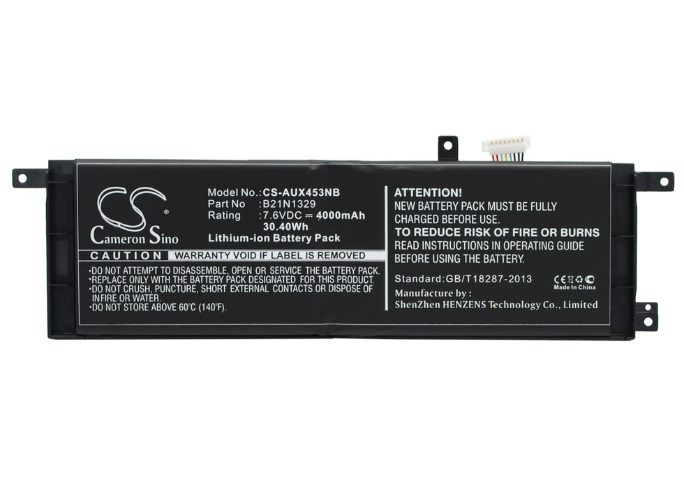 CS-AUX453NB : Battery for Asus X453, X453MA, X453MA-0122CN3530 and others - Replaces Asus B21N1329, 0B200-00840000, 0B200-00840100 and others