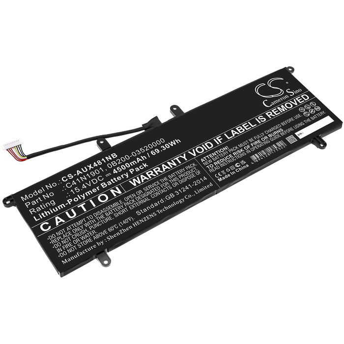 CS-AUX481NB : Battery for Asus ZenBook Duo UX481FA-HJ047T, ZenBook Duo UX481FA-BM049R, ZenBook UX481FA-BM018T and others - Replaces Asus C41N1901, 0B200-03520000, 0B200-03520100