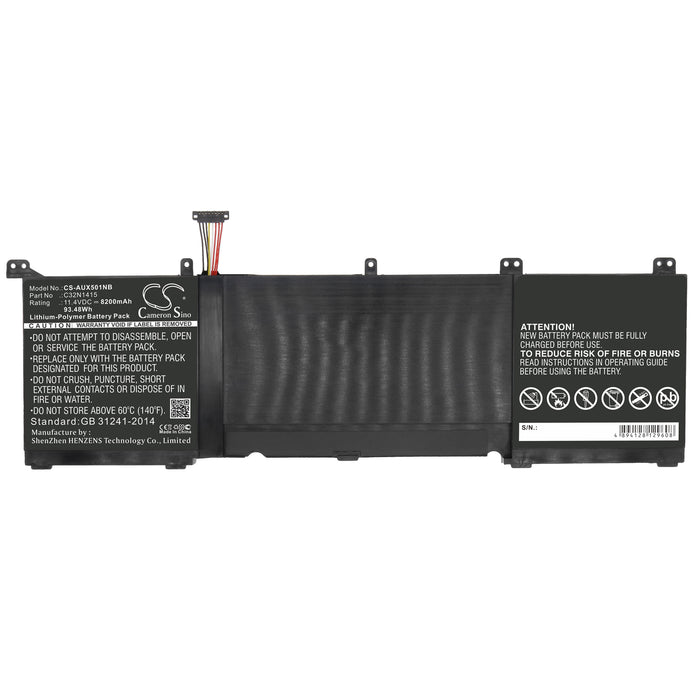 CS-AUX501NB : Battery for Asus ZenBook Pro UX501J, ZenBook Pro UX501L, ZenBook Pro N501VW and others - Replaces Asus C32N1415, 0B200-01250000