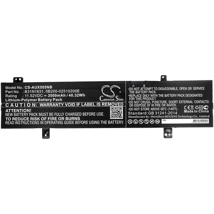 CS-AUX505NB : Battery for Asus VivoBook 15 X505B, VivoBook 15 X505Z, VivoBook 15 F505Z and others - Replaces Asus B31N1631, 0B200-02510200E