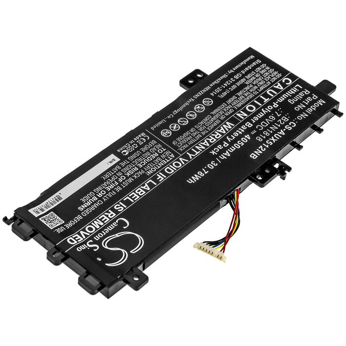 CS-AUX512NB : Battery for Asus X512da-ej040t, VivoBook 17 F712FA-AU814, VivoBook 15 X512UA-EJ258T and others - Replaces Asus B21N1818, 0B200-03190400, 0B200-03190400E and others