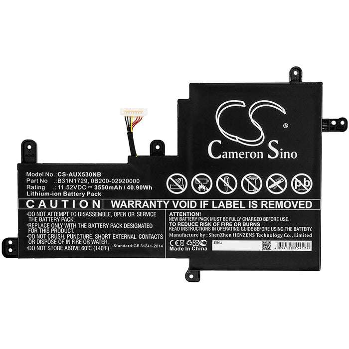 CS-AUX530NB : Battery for Asus VivoBook S15 S530UA, VivoBook S15 S530, S5300UN and others - Replaces Asus B31N1729, 0B200-02920000