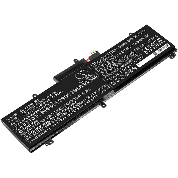 CS-AUX532NB : Battery for Asus GX532GV, ROG Zephyrus G15 GA502IU-AL011T, ROG ZEPHYRUS S15 GX502LXS-HF047T and others - Replaces Asus C41N1837, 0B200-03380100