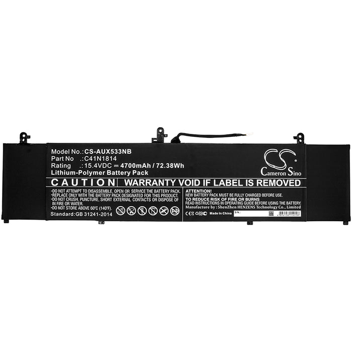 CS-AUX533NB : Battery for Asus ZenBook 15 UX533FD, ZenBook 15 UX533, Zenbook 15 UX533FD-A9082T and others - Replaces Asus C41N1814, C41PpEH, 0B200-03120100