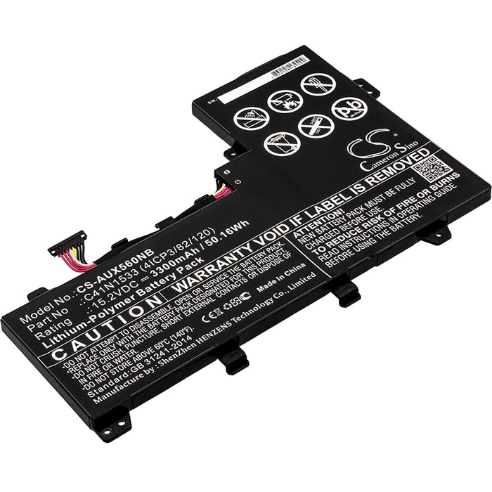 CS-AUX560NB : Battery for Asus UX560UQ, Q534UX-B, Q534U and others - Replaces Asus 0B200-02010200, C41N1533 (4ICP3/82/120)