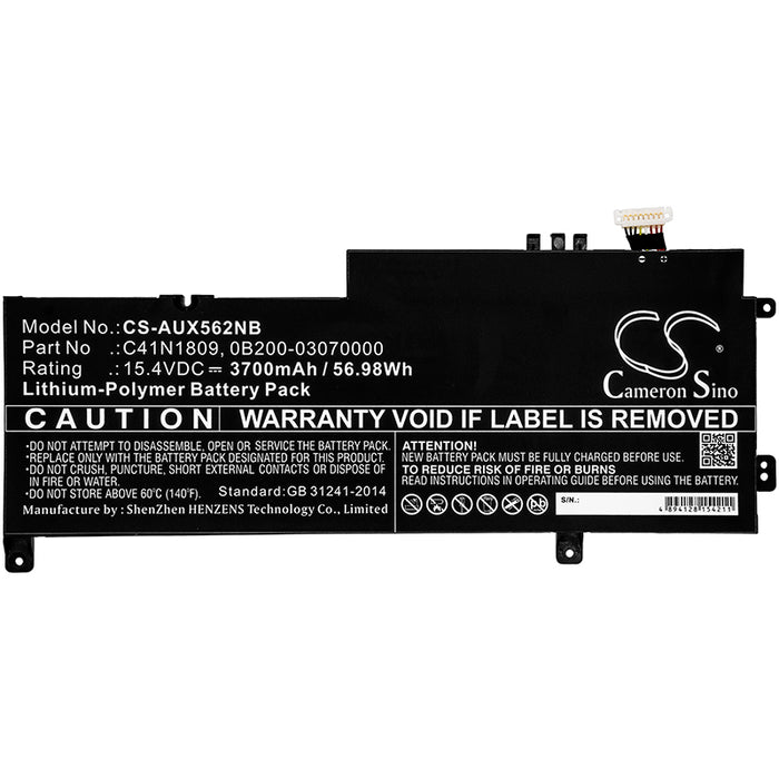 CS-AUX562NB : Battery for Asus UX562, UX562FN, UX562FD-2G and others - Replaces Asus C41N1809, 0B200-03070000