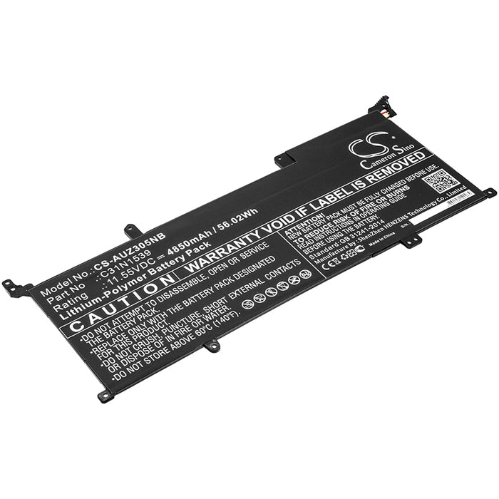 CS-AUZ305NB : Battery for Asus Zenbook UX305UA, Zenbook UX305UAB, UX305UA and others - Replaces Asus C31N1539, 0B200-01180200