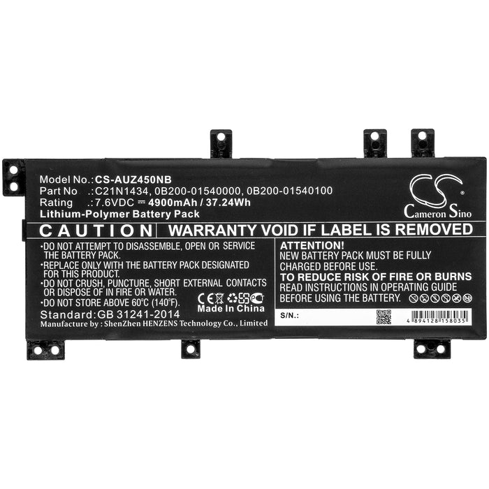 CS-AUZ450NB : Battery for Asus Z450LA-WX006T, Z450UA, Z550MA-1A and others - Replaces Asus C21N1434, 0B200-01540000, 0B200-01540100