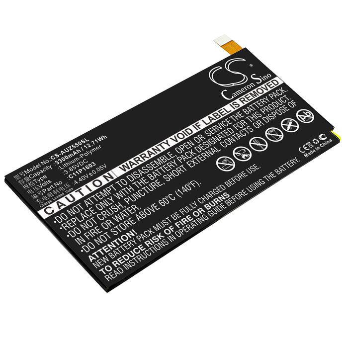 CS-AUZ550SL : Battery for Asus ZenFone 3 Deluxe 5.5, ZenFone 3 Deluxe 5.5 Dual SIM, ZS550KL - Replaces Asus C11P1603, C11P1603 ( 1ICP4/59/115 )