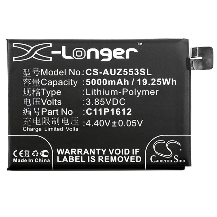 CS-AUZ553SL : Battery for Asus ZenFone 3 Zoom, ZenFone 3 Zoom Dual SIM LTE, ZE553KL and others - Replaces Asus C11P1612