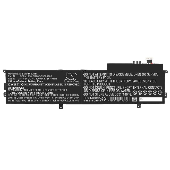 CS-AUZ562NB : Battery for Asus ZenBook Flip 15 UX562FD-2G, ZenBook Flip 15 UX562, ZenBook Flip 15 UX562FN and others - Replaces Asus C32N1810, 0B200-03070100