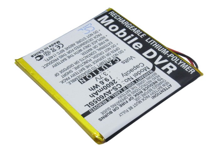 CS-AV605SL : Battery for Archos AV605 20GB, AV605 40GB, AV605 60GB and others