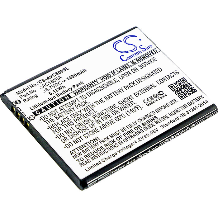 CS-AVC500SL : Battery for Archos 50c Neon, 45B Helium - Replaces Archos AC1850A