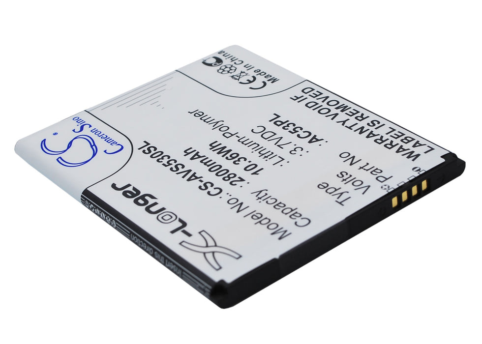 CS-AVS530SL : Battery for Archos 53 Platinum - Replaces Archos AC53PL