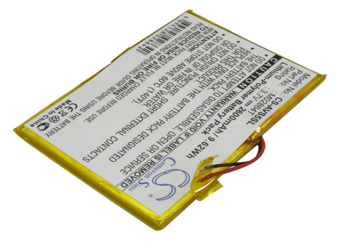 CS-AVS5SL : Battery for Archos 5 60GB - Replaces Archos M02864T