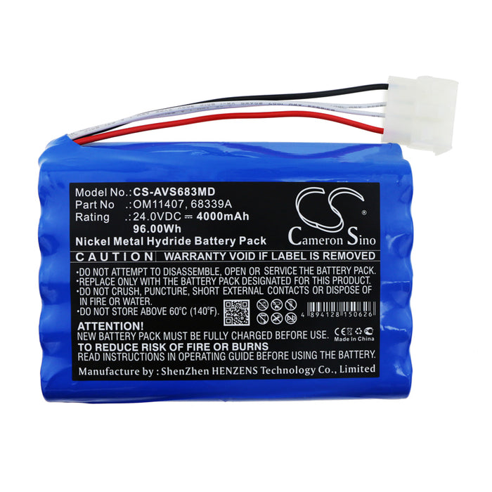 CS-AVS683MD : Battery for Viasys Healthcare AVEA Ventilator, AVEA VENT 68339, 6068 and others - Replaces Viasys Healthcare OM11407, 68339A, 68339K and others