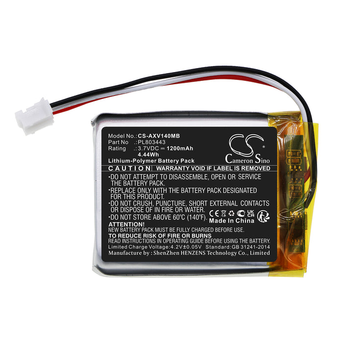 CS-AXV140MB : Battery for Axvue Video Monitor 140 - Replaces Axvue PL803443