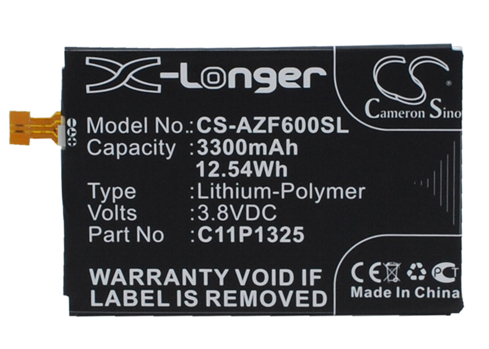 CS-AZF600SL : Battery for Asus ZenFone 6, A600, A600CG and others - Replaces Asus C11P1325