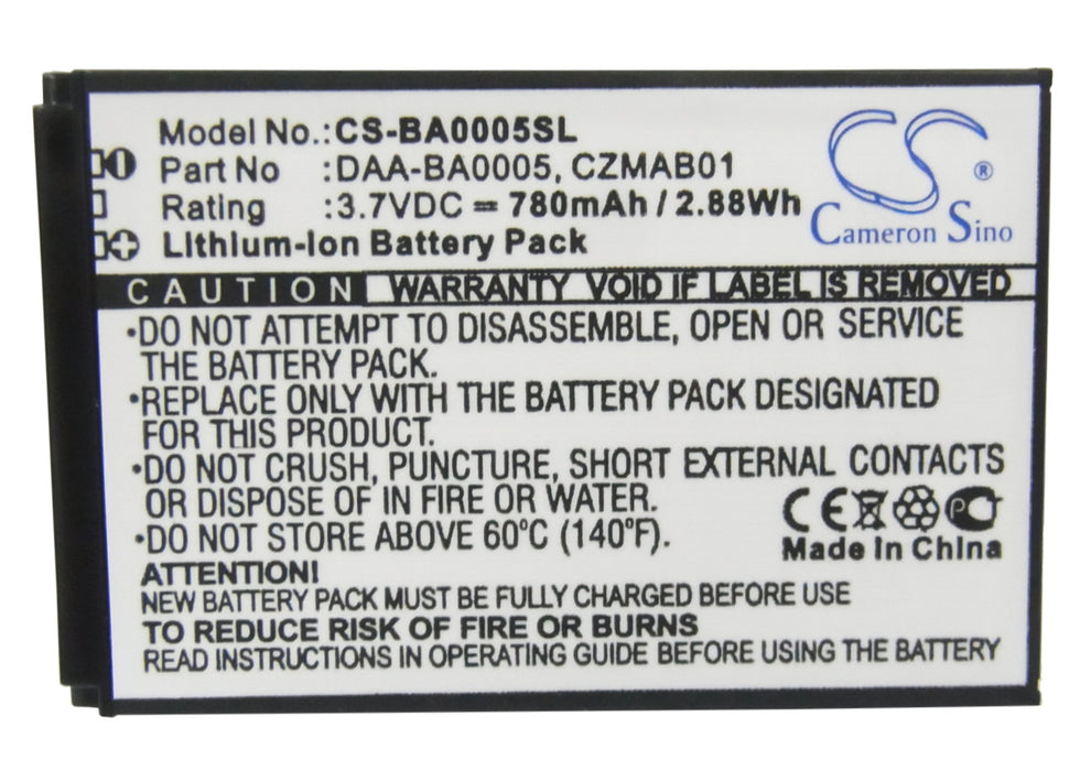 CS-BA0005SL : Battery for Creative Zen Micro, Zen Micro Photo, Zen Micro 5GB and others - Replaces Creative DAA-BA0005, 70PD000000039, BA20603R69900 and others