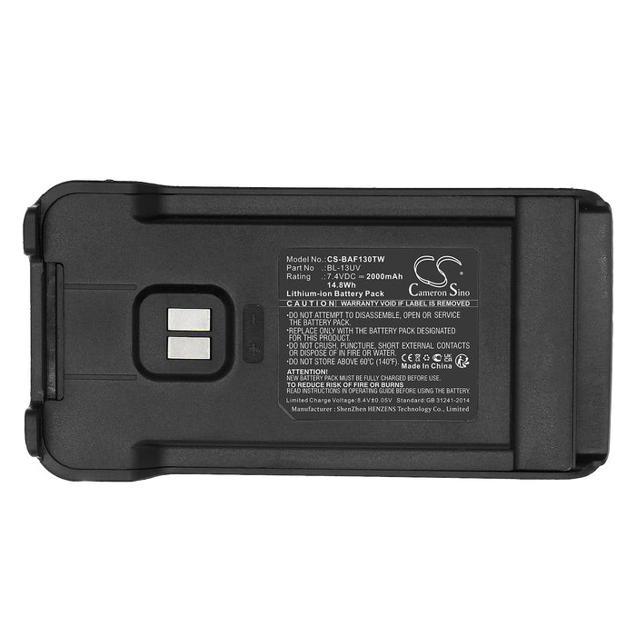 CS-BAF130TW : Battery for Radioddity UV-5X, G11S, MU-5 and others - Replaces Radioddity GM-30