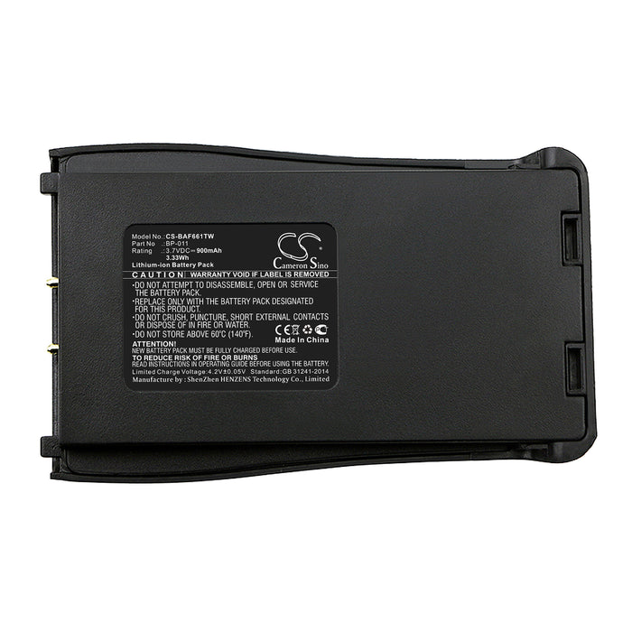 CS-BAF661TW : Battery for Baofeng BF-666S, BF-777S, BF-888S and others - Replaces Baofeng BP-011, BL-1