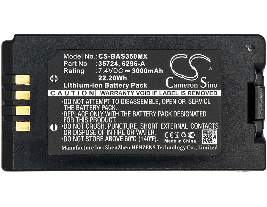 CS-BAS350MX : Battery for Baxter Healthcare Sigma Spectrum Infusion Pumps, 35083, 35162 and others - Replaces Baxter Healthcare 35724, 6296-A