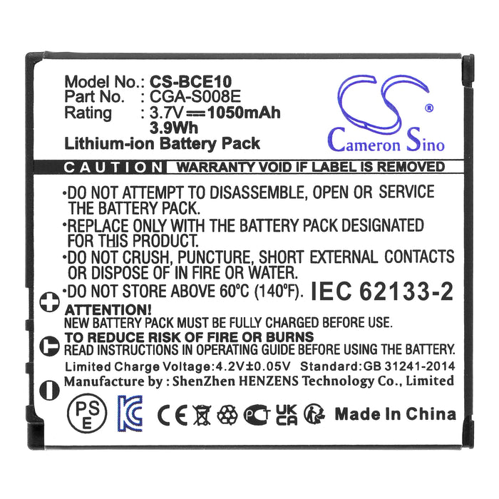 CS-BCE10 : Battery for Leica C-LUX 3, C-LUX 2 - Replaces RICOH DB-70