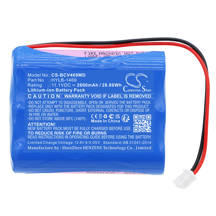 CS-BCV469MD : Battery for Biocare Vital Signs Monitor - Replaces Biocare HYLB-1469