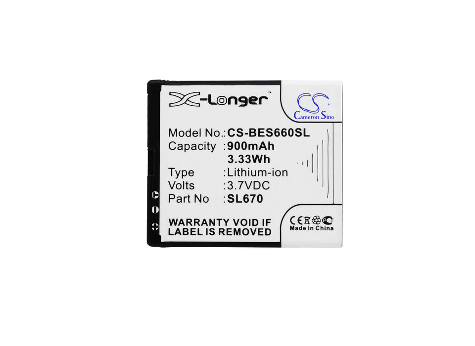 CS-BES660SL : Battery for Bea-fon SL660, SL652A, SL652AF and others - Replaces Bea-fon SL670, SL630/SL640