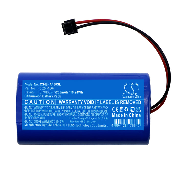 CS-BHA400SL : Battery for Bacharach PCA-400 - Replaces Bacharach 0024-1664