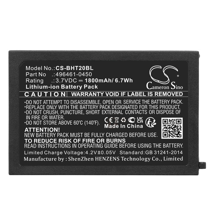 CS-BHT20BL : Battery for Denso BHT-400Q, BHT-825QW, BHT-1306B and others - Replaces Denso 496461-0450, BT-20L, BT-20LB and others