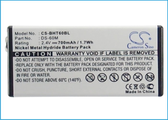 CS-BHT60BL : Battery for Denso BHT-6000, BHT 8000, B-60N - Replaces Denso DS-60M