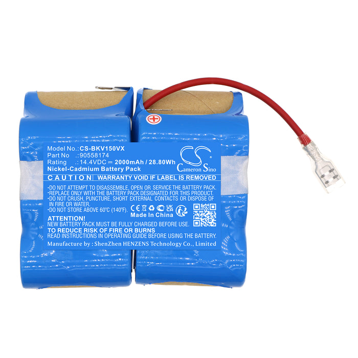 CS-BKV150VX : Battery for Black&Decker 14.4V DustBuster, PV1425N - Replaces Black&Decker HSD-SC1500P, 90558174