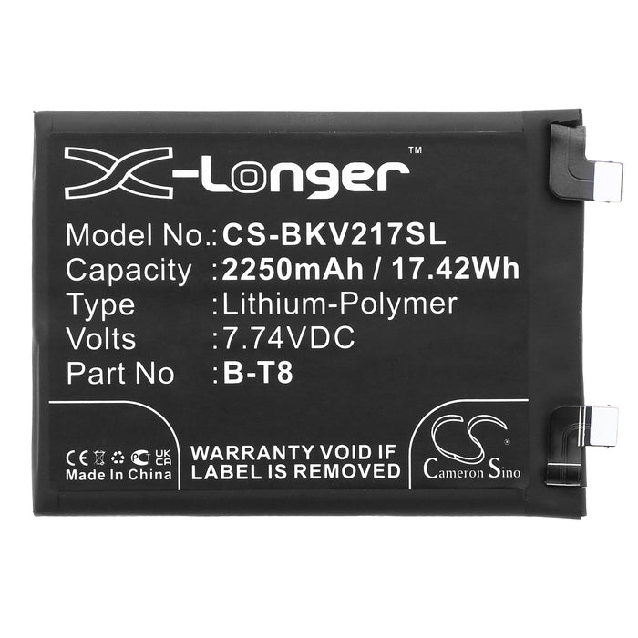 CS-BKV217SL : Battery for VIVO iQOO 9 Pro, iQOO 9 Pro 5G, I2022 and others - Replaces VIVO B-T8