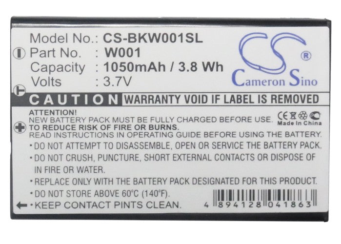 CS-BKW001SL : Battery for Belkin Wifi Skype Phone, F1PP000GN-SK, WSKP100 and others - Replaces Belkin W0001