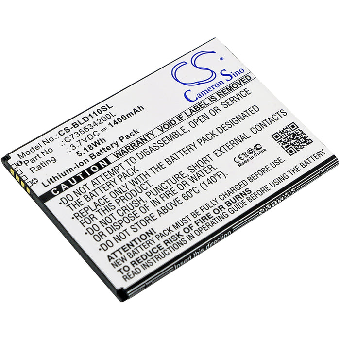 CS-BLD110SL : Battery for BLU Studio M HD, S110, S110L and others - Replaces BLU C735634200L