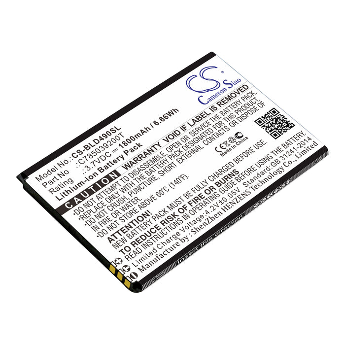 CS-BLD490SL : Battery for BLU Dash G, D490L, D490U and others - Replaces BLU C785039200T